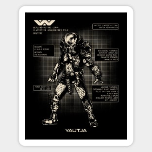 YAUTJA PREDATOR - Alien files Sticker